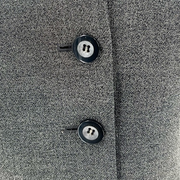 Tahari Gray Blazer with Leather Collar - Picture 3 of 10